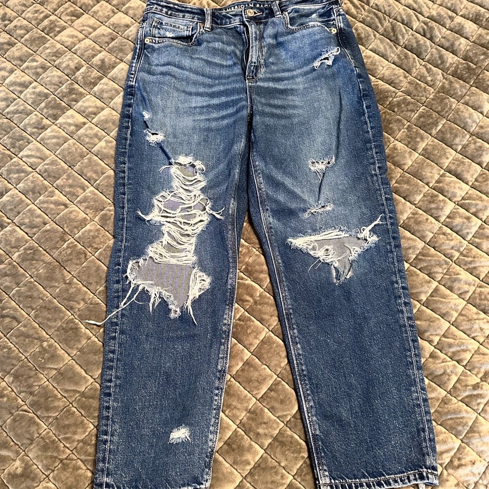 American Eagle Distressed crop Jeans